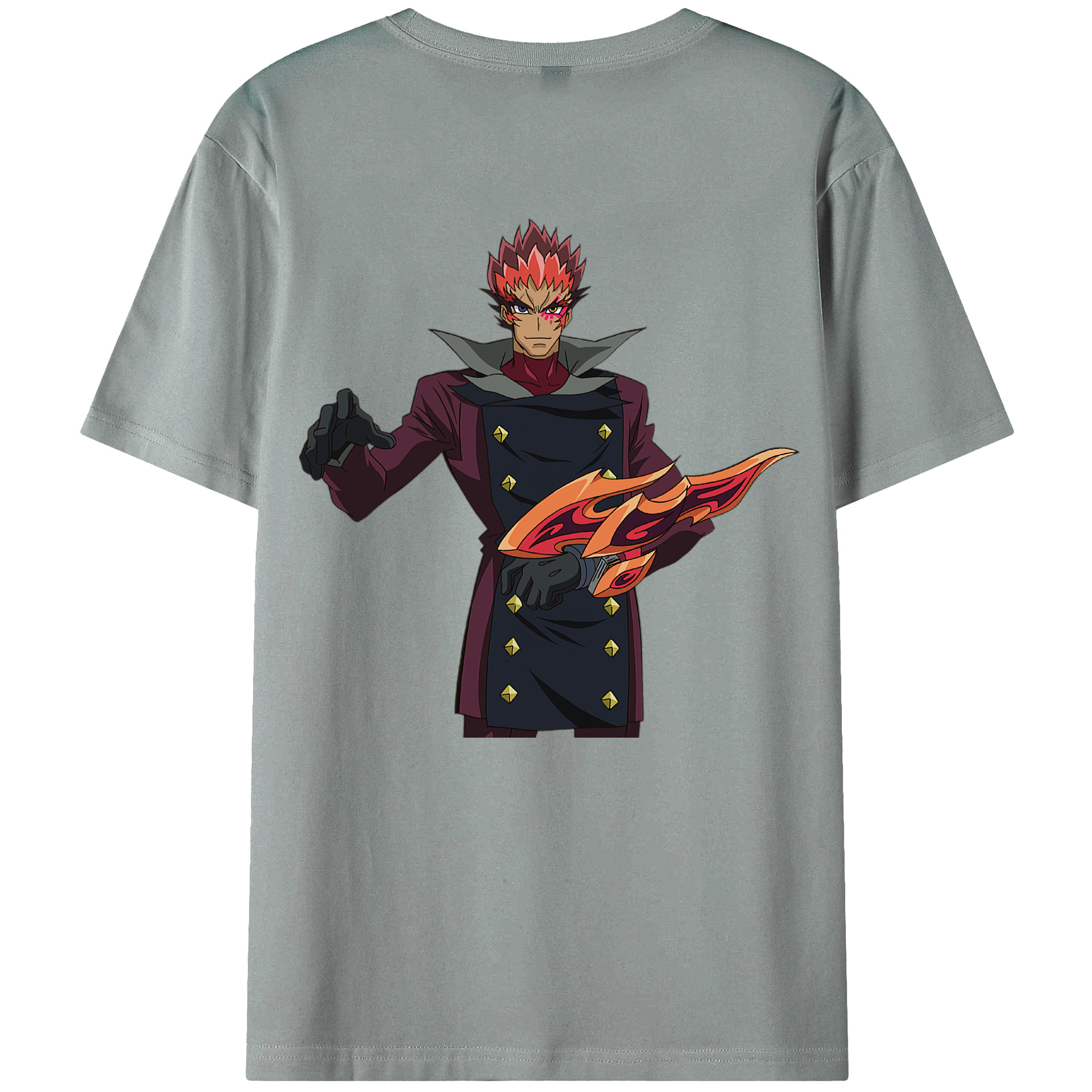（画像用） 遊☆戯☆王 Yu-Gi-Oh! 綿100％ メンズ半袖Tシャツ（バックプリント） 通気性